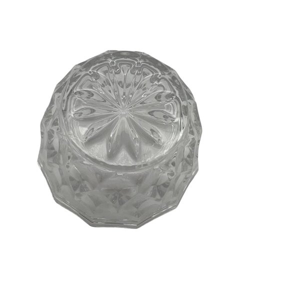 Pressed Clear Glass Creamer and Open Sugar Bowl Rounded Diamond Pattern - Picture 6 of 6